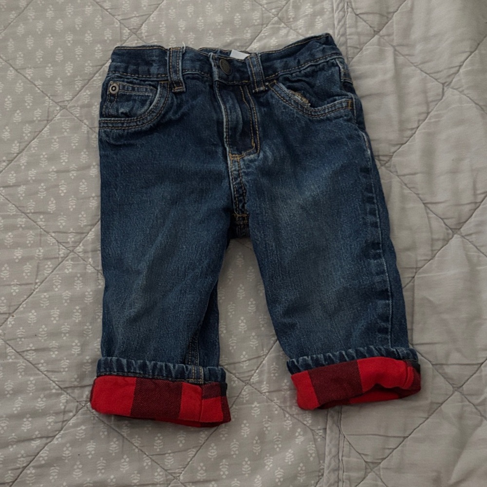 Carter's Blue Jeans with Red Cuffs